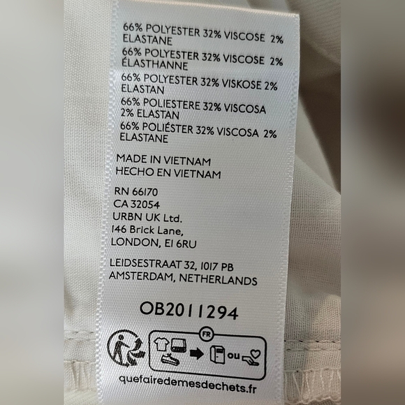 Standard Cloth Men's Jason Pleated Trouser Pant Ivory, 34 - Picture 9 of 11